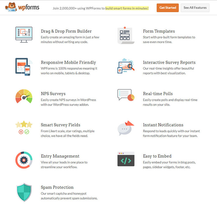 rapports d'enquête interactifs wordpress