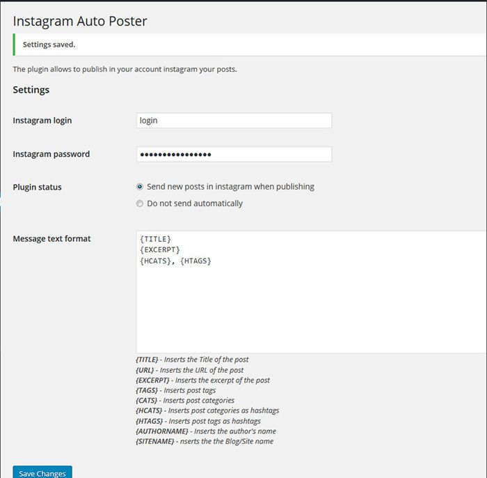 cara memposting dari WordPress ke plugin instagram
