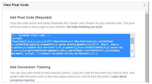 Facebook 像素 WordPress