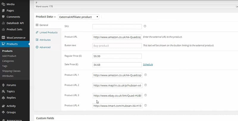 служба парсинга веб-страниц WordPress
