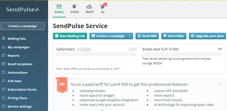 sendpulse push bildirim hizmeti incelemesi