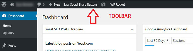 wordpress araç çubuğu kılavuzu