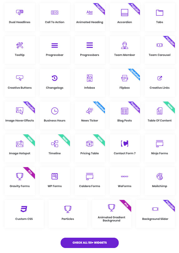 所有主插件小部件