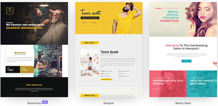 قوالب عنصر صالون الحلاقة