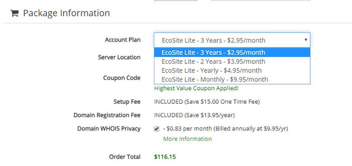 planos de preços anuais alojamento geeks verdes