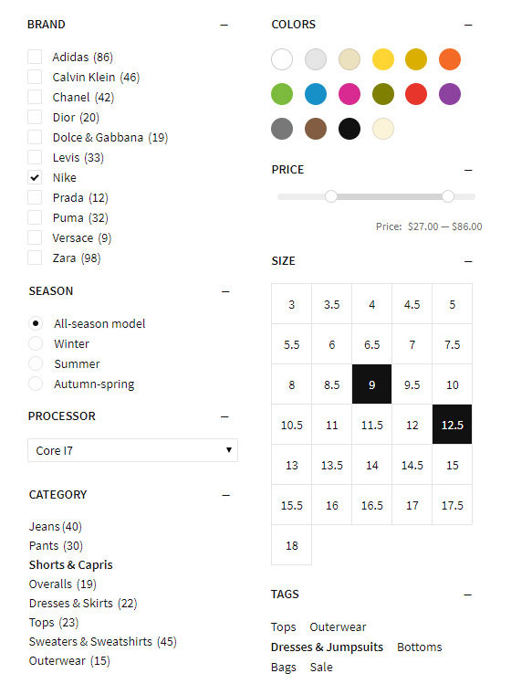 beste Produktfilter für das WooCommerce-Plugin
