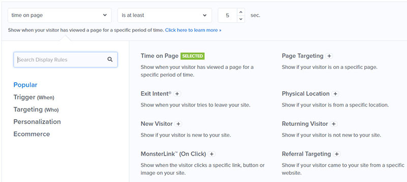 reguli de afișare optinmonster
