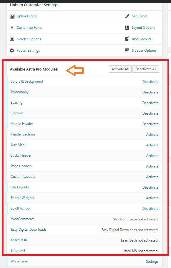مراجعة الملحق الموالية لموضوع أسترا