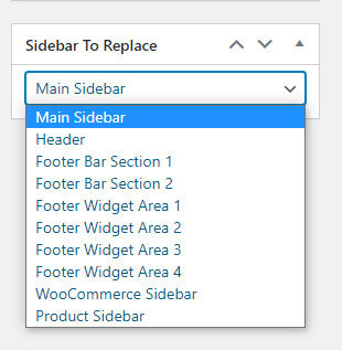 複数の条件にわたって表示するカスタムウィジェット領域を設定するのも簡単です。