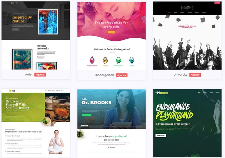 strony startowe astra theme pro