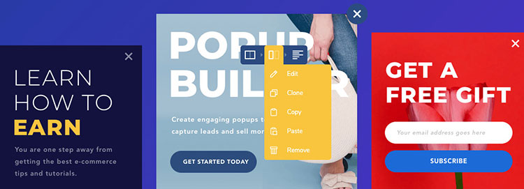 VisualComposerポップアップビルダー。