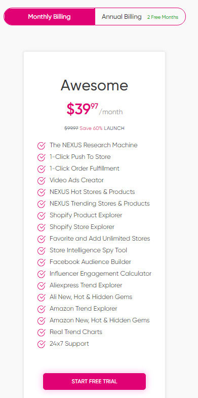 Verkaufen Sie The Trend-Preispläne.