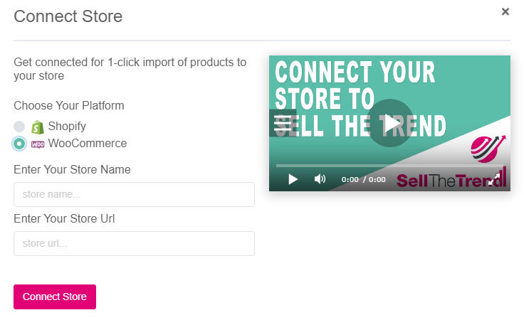 Sie können Sell The Trend mit Ihrem WooCommerce-Shop verbinden.