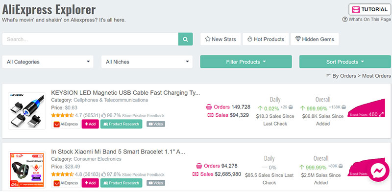 AliExpress Explorer in Verkaufen Sie den Trend.