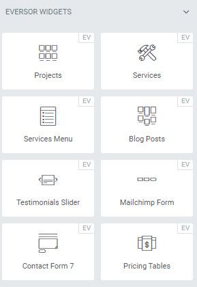 Eversor Elementor 插件小部件。
