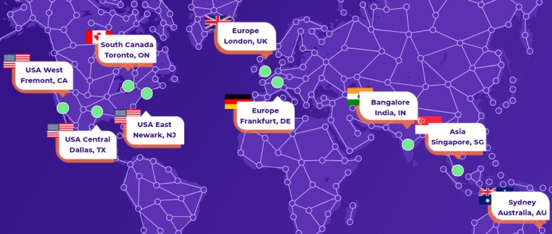 HostArmadaデータセンターの場所。