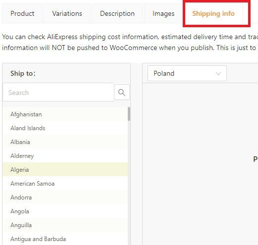 여기에서 AliExpress 운송비 정보, 예상 배송 시간 및 추적 가능 여부를 확인할 수 있습니다.