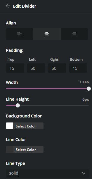 Yaymail bölücü eleman ayarları.