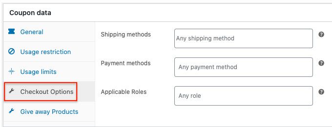 Smart Coupon Checkout-basierte Coupon-Beschränkungen.