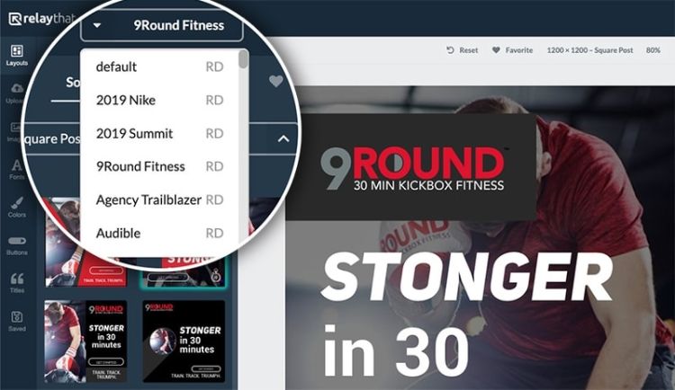 RelayThat gestione del marchio.