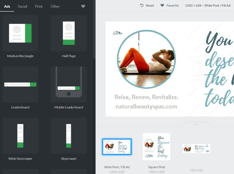 RelayThat annunci preimpostati.