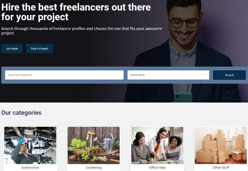 Upwork wie WordPress-Theme.