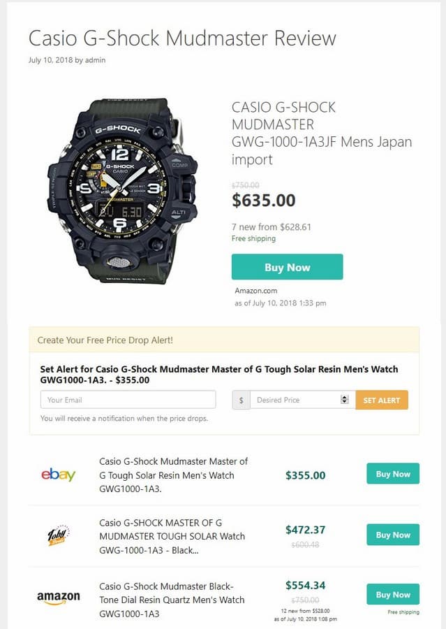 Contenuto Esempio di confronto dei prezzi delle uova.