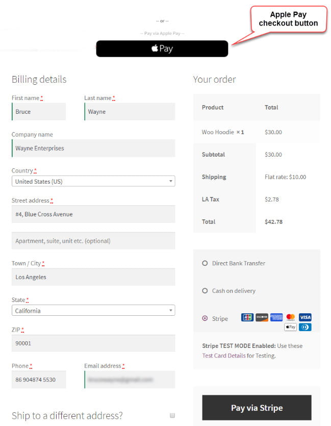 การชำระเงิน Apple Pay WooCommerce