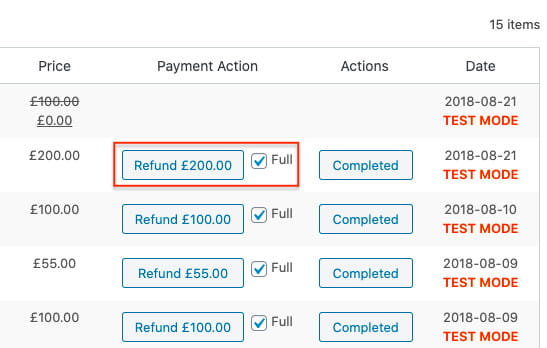 ปลั๊กอิน Stripe สำหรับการคืนเงินเต็มจำนวน WooCommerce