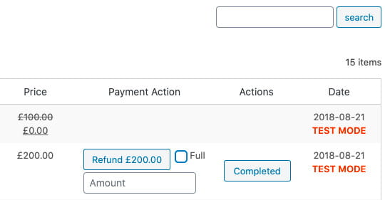 เกตเวย์การชำระเงิน WooCommerce Stripe คืนเงินบางส่วน