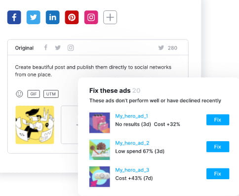 Semrush 소셜 미디어 툴킷.
