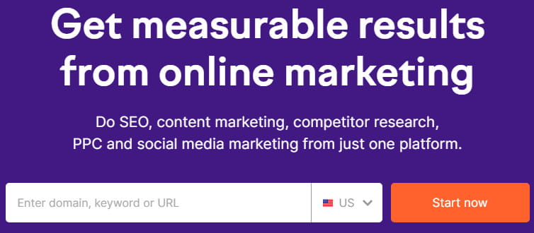 Semrush 기능 개요.