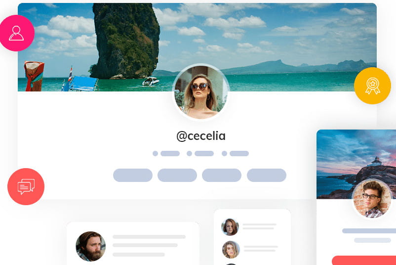 Tema da comunidade WordPress gratuito BuddyX.
