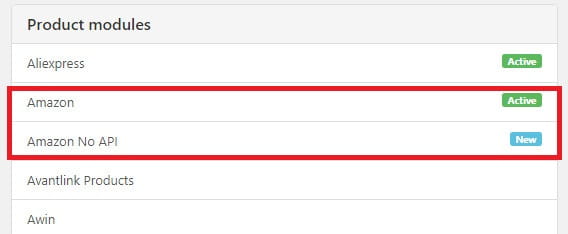 Content EggAmazonモジュール。