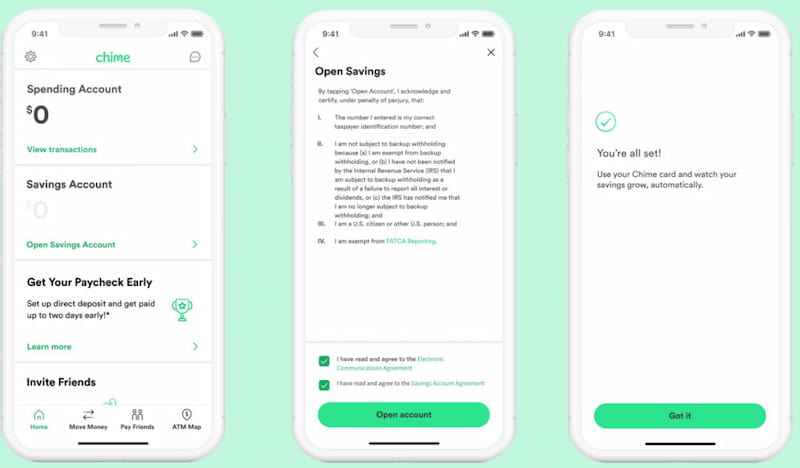 Revisão da conta poupança do carrilhão.