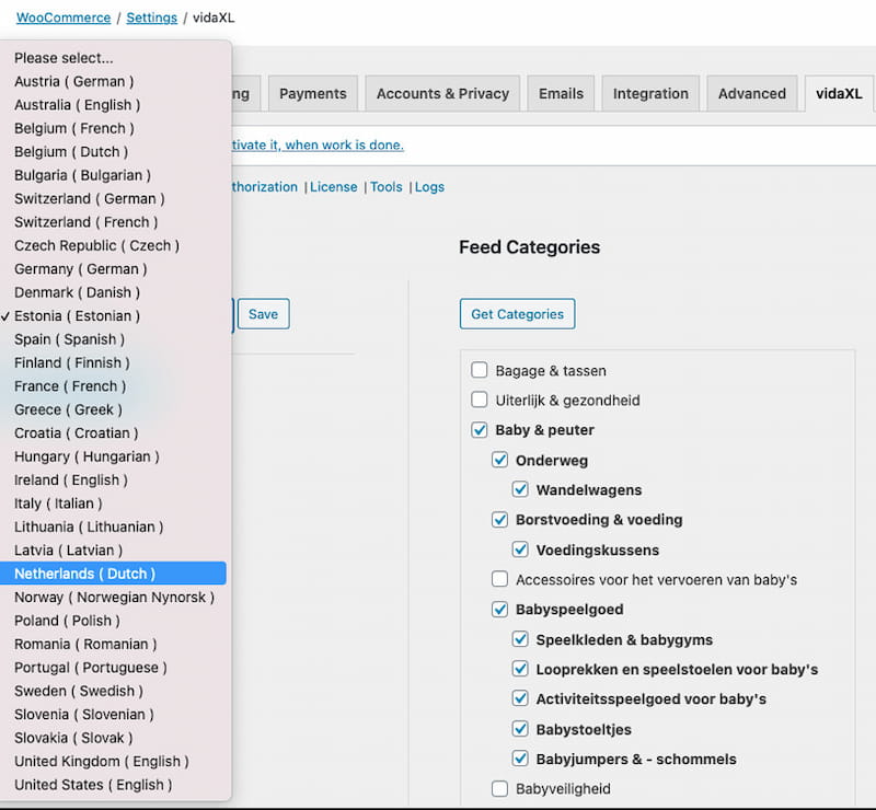 Wtyczka vidaXL WooCommerce.