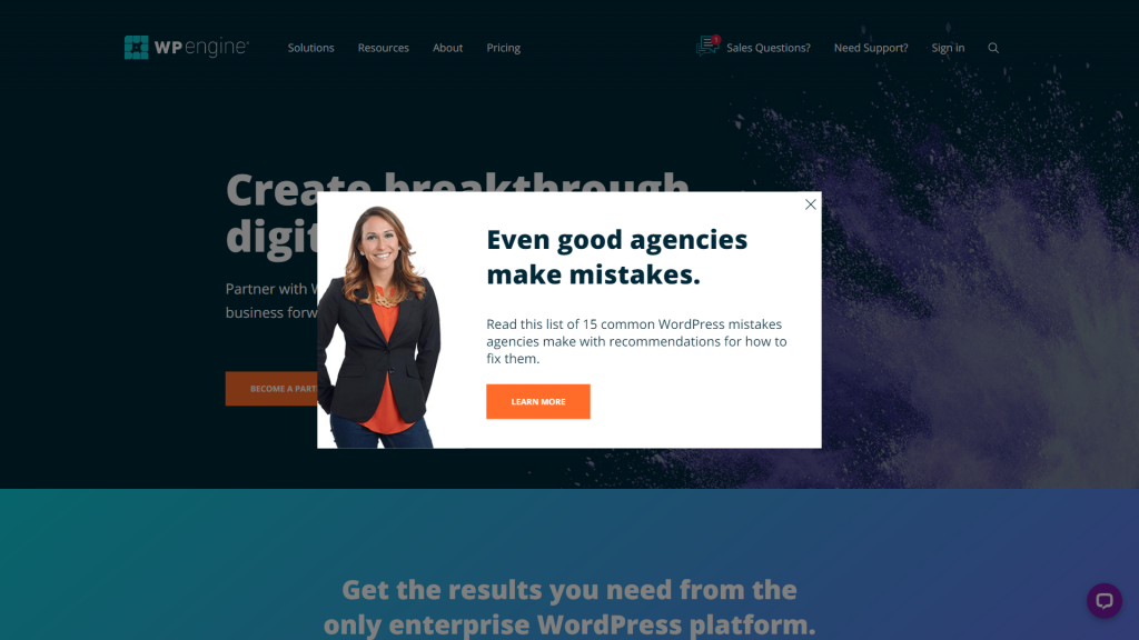 wpengine-ポップアップ