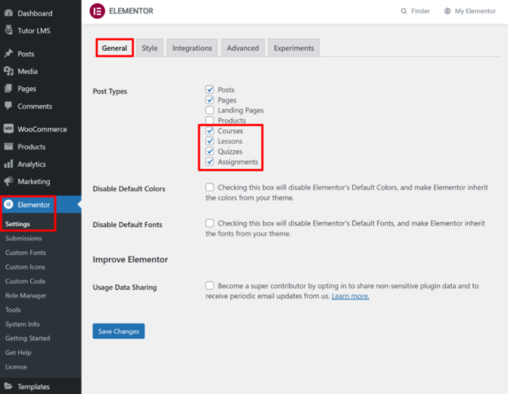 tutor-lms-tutorial-10-enable-elementor