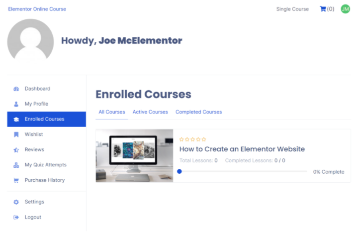 painel gerencie seu curso-1-aluno
