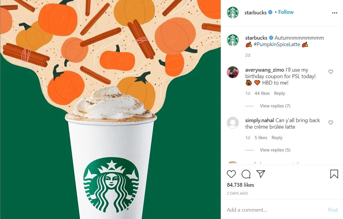 스타벅스 인스타그램 소셜 미디어 캠페인