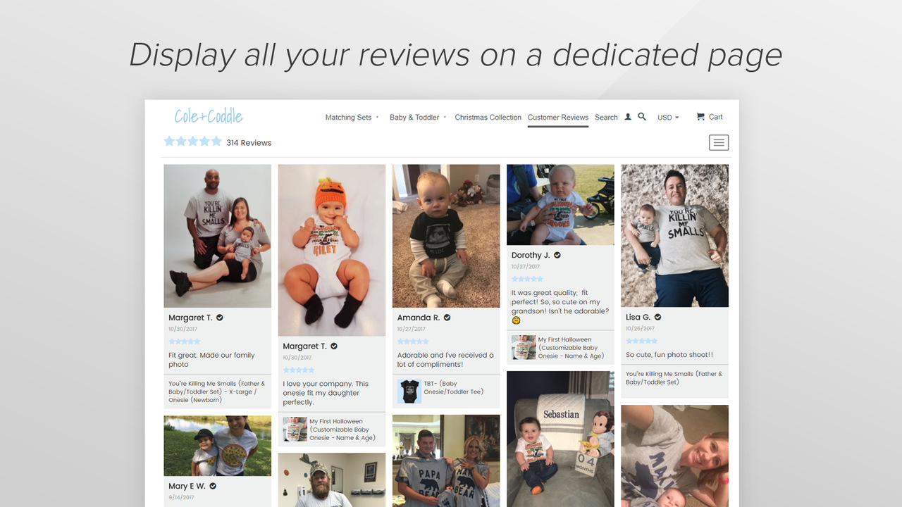 Loox 리뷰 Shopify 애플리케이션.