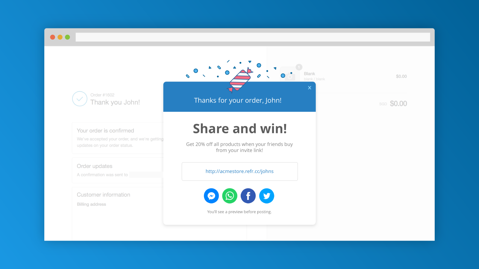 ReferralCandy는 Shopify에서 최고 등급의 유료 앱을 제공합니다.