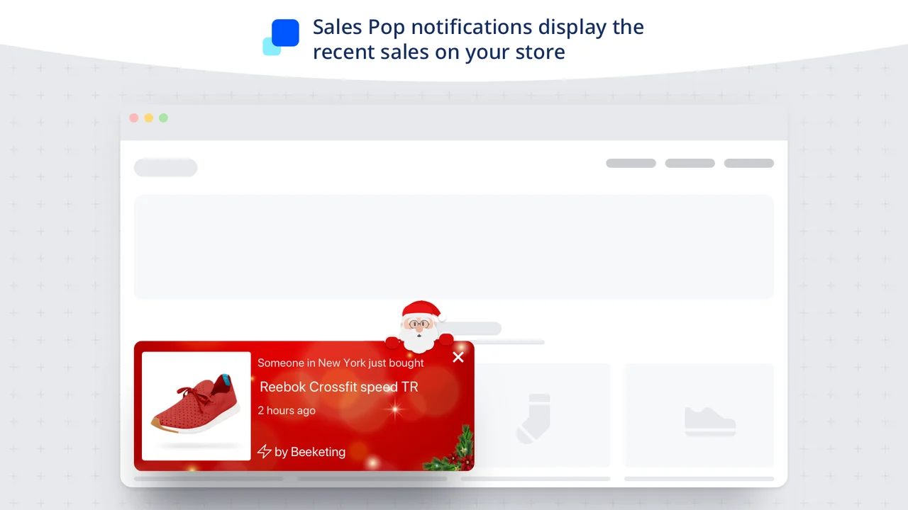 Sales Pop Beispiel für ein Shopify-Popup-Plugin.