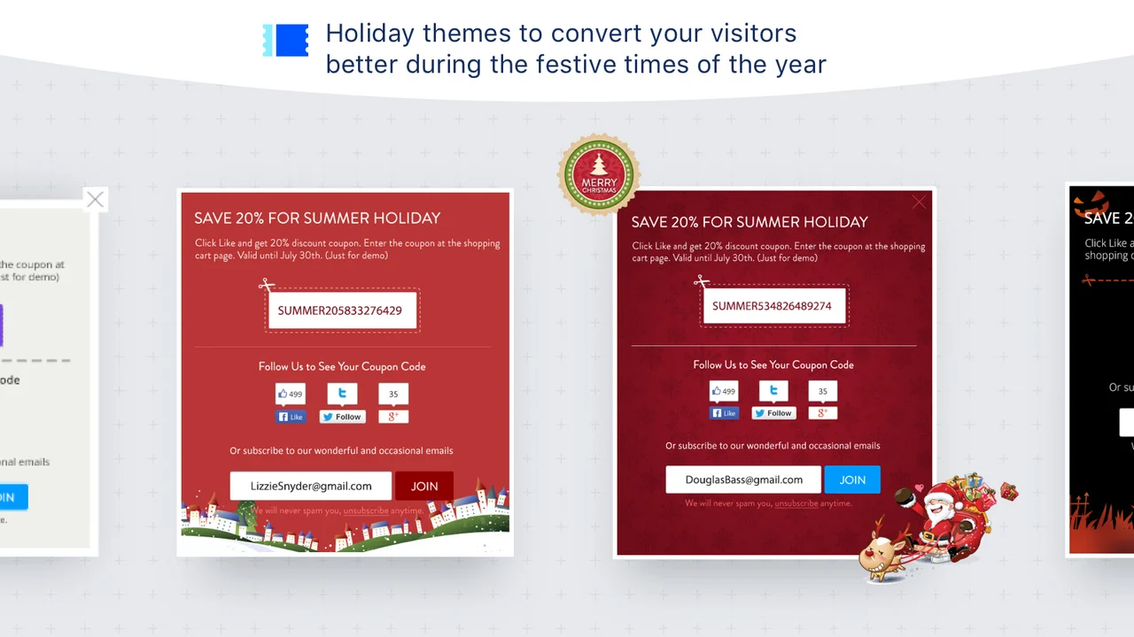 Popup-Beispiel für eine bessere Gutscheinbox