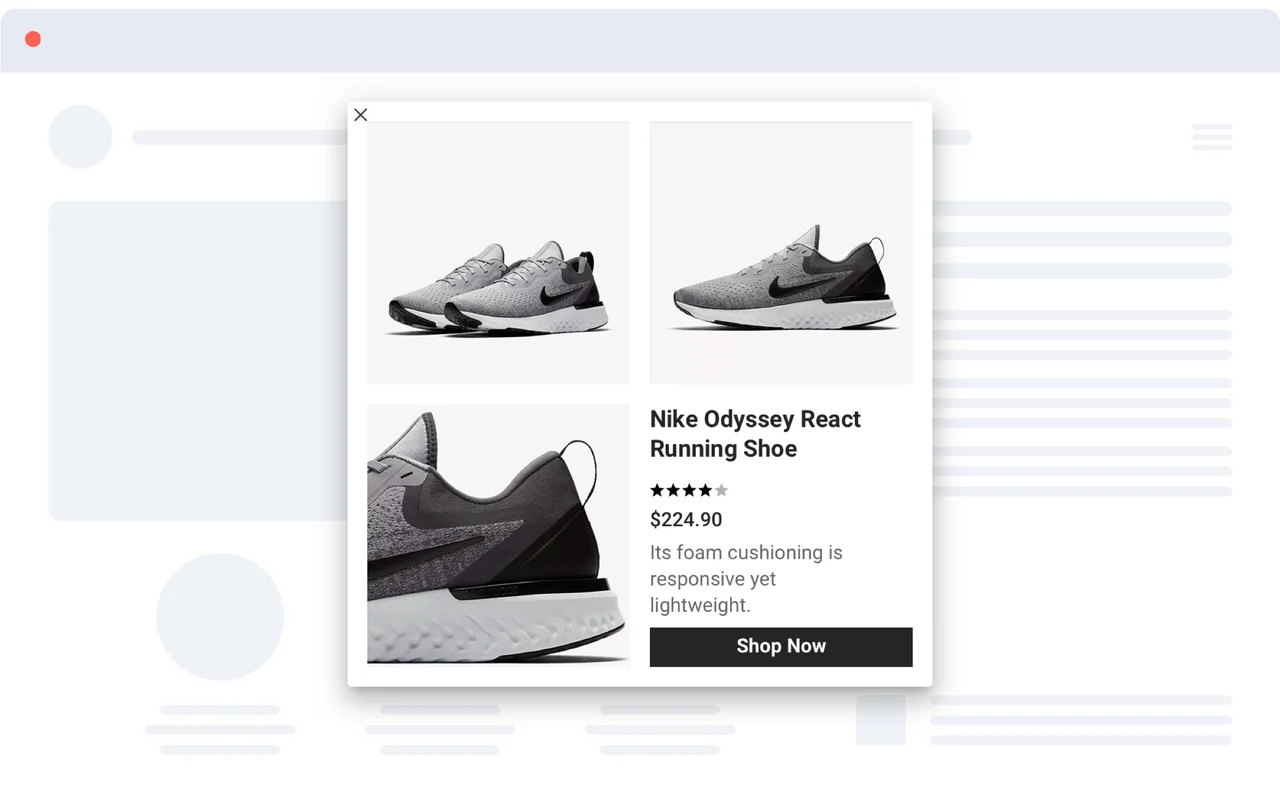 Modal popup untuk promosi.