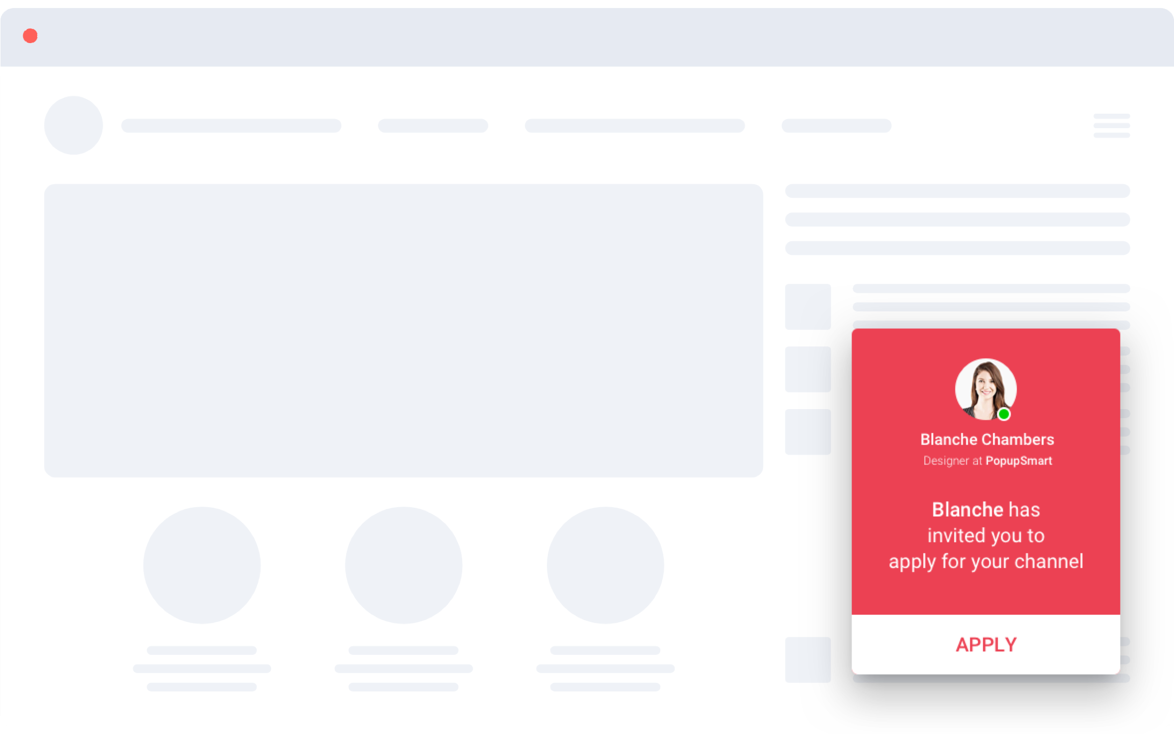 Contoh modal popup dari Popupsmart.