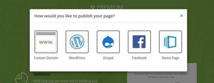 esta imagen muestra el noveno paso para crear una página de destino posterior al clic con Instapage