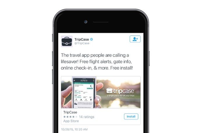 Gambar ini menunjukkan kepada pemasar cara menjalankan kampanye iklan Twitter menggunakan pemasangan aplikasi dan keterlibatan.