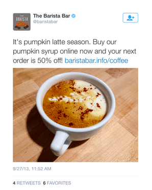 Gambar ini menunjukkan kepada pemasar cara beriklan di Twitter menggunakan satu gambar dan gif.