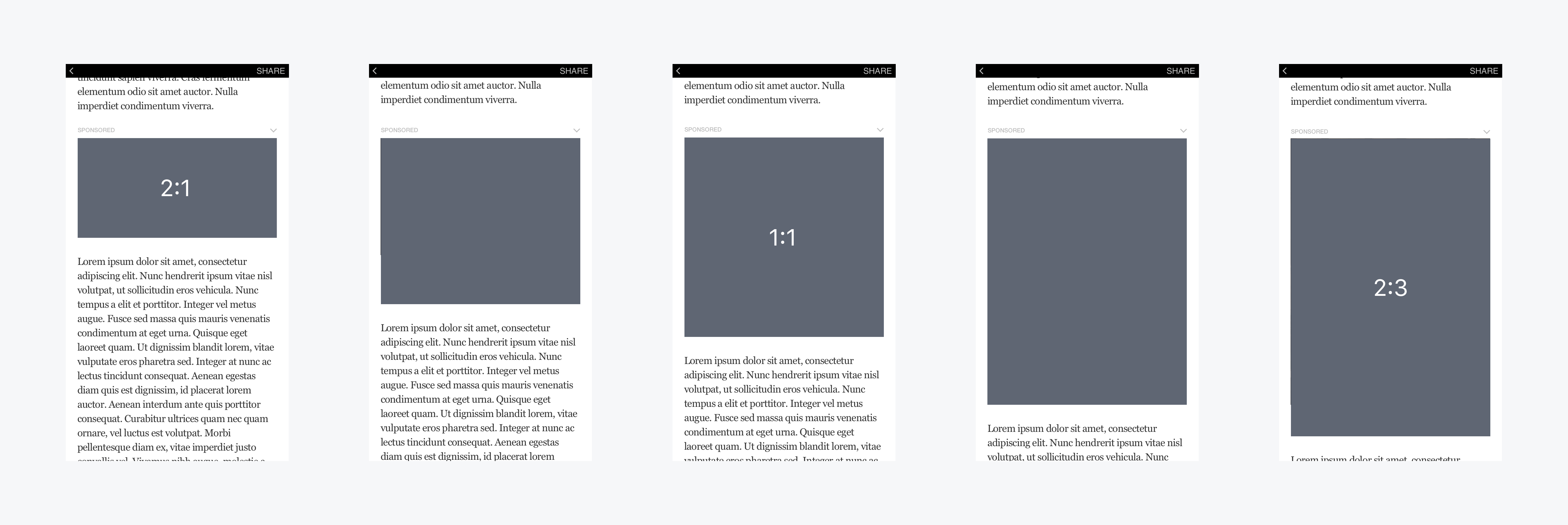 Bu resim, pazarlamacılara Facebook Hızlı Makaleler reklam boyutlarının nasıl değiştiğini ve reklamverenler için daha esnek olduğunu gösteriyor.